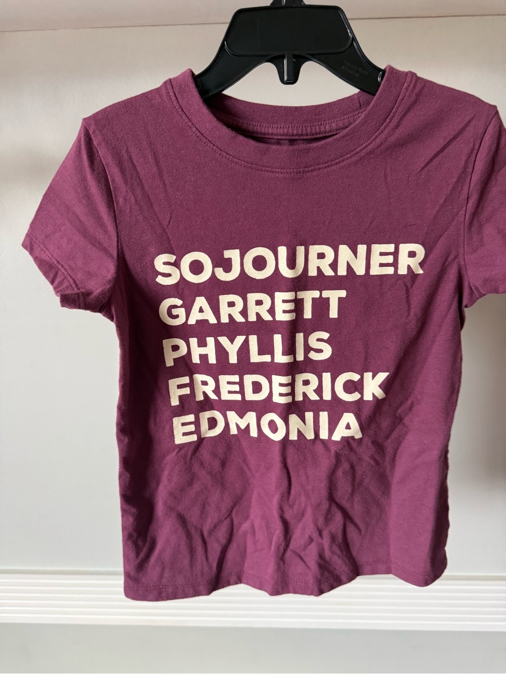 Black History Maroon Graphic Tee with Bold White Text